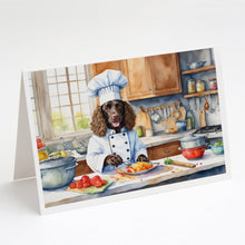Load image into Gallery viewer, American Water Spaniel The Chef Greeting Cards - Blank Note Cards – 8-Pack of Artist-Designed Cards with Envelopes
