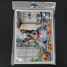 Load image into Gallery viewer, Australian Cattle Dog The Chef Greeting Cards - Blank Note Cards – 8-Pack of Artist-Designed Cards with Envelopes
