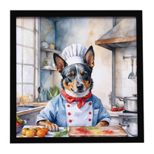 Load image into Gallery viewer, Australian Cattle Dog The Chef Framed Metal Print