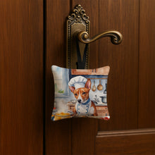 Load image into Gallery viewer, Basenji The Chef Hanging Square Fabric Ornament 3.5 × 3.5