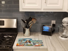 Load image into Gallery viewer, Basset Hound The Chef Glass Cutting Boards – Durable, Decorative Kitchen Art