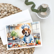 Load image into Gallery viewer, Beagle The Chef Greeting Cards - Blank Note Cards – 8-Pack of Artist-Designed Cards with Envelopes