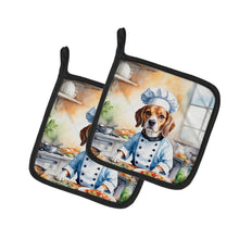 Load image into Gallery viewer, Beagle The Chef Pot Holders - Set of 2 Decorative Kitchen Helpers | Made in the USA