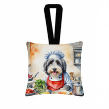 Load image into Gallery viewer, Bearded Collie The Chef Hanging Square Fabric Ornament 3.5 × 3.5