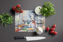 Load image into Gallery viewer, Bedlington Terrier The Chef Glass Cutting Boards – Durable, Decorative Kitchen Art