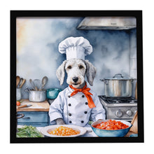 Load image into Gallery viewer, Bedlington Terrier The Chef Framed Metal Print