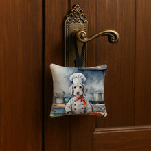 Load image into Gallery viewer, Bedlington Terrier The Chef Hanging Square Fabric Ornament 3.5 × 3.5