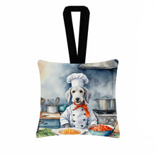 Load image into Gallery viewer, Bedlington Terrier The Chef Hanging Square Fabric Ornament 3.5 × 3.5