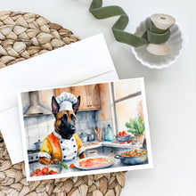 Load image into Gallery viewer, Belgian Malinois The Chef Greeting Cards - Blank Note Cards – 8-Pack of Artist-Designed Cards with Envelopes