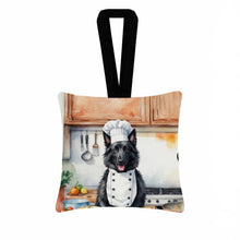 Load image into Gallery viewer, Belgian Sheepdog The Chef Hanging Square Fabric Ornament 3.5 × 3.5