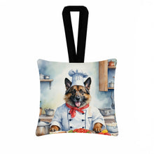 Load image into Gallery viewer, Belgian Tervuren The Chef Hanging Square Fabric Ornament 3.5 × 3.5