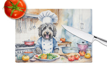 Load image into Gallery viewer, Bergamasco Sheepdog The Chef Glass Cutting Boards – Durable, Decorative Kitchen Art