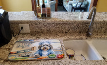 Load image into Gallery viewer, Bergamasco Sheepdog The Chef Dish Drying Mat