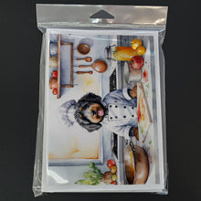 Load image into Gallery viewer, Bernedoodle The Chef Greeting Cards - Blank Note Cards – 8-Pack of Artist-Designed Cards with Envelopes