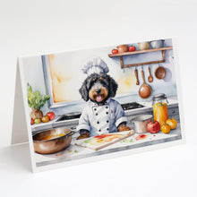 Load image into Gallery viewer, Bernedoodle The Chef Greeting Cards - Blank Note Cards – 8-Pack of Artist-Designed Cards with Envelopes