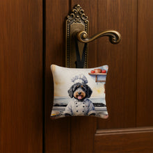 Load image into Gallery viewer, Bernedoodle The Chef Hanging Square Fabric Ornament 3.5 × 3.5
