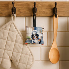 Load image into Gallery viewer, Bernese Mountain Dog The Chef Hanging Square Fabric Ornament 3.5 × 3.5