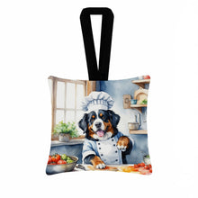 Load image into Gallery viewer, Bernese Mountain Dog The Chef Hanging Square Fabric Ornament 3.5 × 3.5