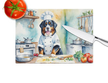 Load image into Gallery viewer, Bernese Mountain Dog The Chef Glass Cutting Boards – Durable, Decorative Kitchen Art