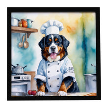 Load image into Gallery viewer, Bernese Mountain Dog The Chef Framed Metal Print