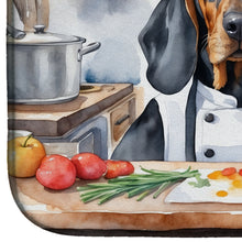 Load image into Gallery viewer, Black and Tan Coonhound The Chef Dish Drying Mat