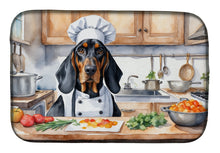 Load image into Gallery viewer, Black and Tan Coonhound The Chef Dish Drying Mat