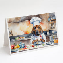 Load image into Gallery viewer, Bloodhound The Chef Greeting Cards - Blank Note Cards – 8-Pack of Artist-Designed Cards with Envelopes