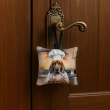 Load image into Gallery viewer, Bloodhound The Chef Hanging Square Fabric Ornament 3.5 × 3.5