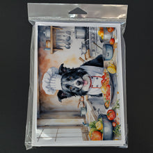 Load image into Gallery viewer, Border Collie The Chef Greeting Cards - Blank Note Cards – 8-Pack of Artist-Designed Cards with Envelopes