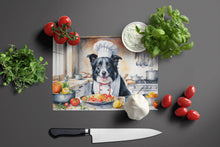 Load image into Gallery viewer, Border Collie The Chef Glass Cutting Boards – Durable, Decorative Kitchen Art