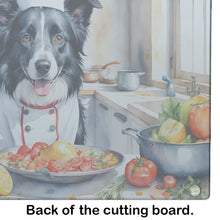 Load image into Gallery viewer, Border Collie The Chef Glass Cutting Boards – Durable, Decorative Kitchen Art