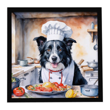 Load image into Gallery viewer, Border Collie The Chef Framed Metal Print