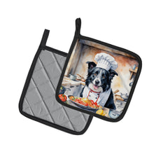 Load image into Gallery viewer, Border Collie The Chef Pot Holders - Set of 2 Decorative Kitchen Helpers | Made in the USA