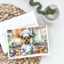 Load image into Gallery viewer, Border Terrier The Chef Greeting Cards - Blank Note Cards – 8-Pack of Artist-Designed Cards with Envelopes