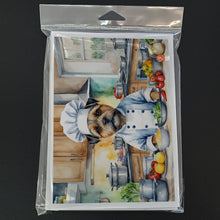 Load image into Gallery viewer, Border Terrier The Chef Greeting Cards - Blank Note Cards – 8-Pack of Artist-Designed Cards with Envelopes