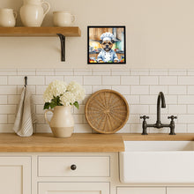 Load image into Gallery viewer, Border Terrier The Chef Framed Metal Print