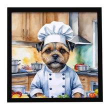 Load image into Gallery viewer, Border Terrier The Chef Framed Metal Print