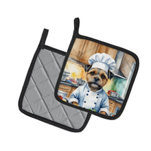 Load image into Gallery viewer, Border Terrier The Chef Pot Holders - Set of 2 Decorative Kitchen Helpers | Made in the USA