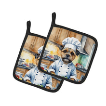 Load image into Gallery viewer, Border Terrier The Chef Pot Holders - Set of 2 Decorative Kitchen Helpers | Made in the USA