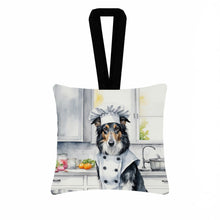 Load image into Gallery viewer, Borzoi The Chef Hanging Square Fabric Ornament 3.5 × 3.5