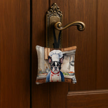 Load image into Gallery viewer, Boston Terrier The Chef Hanging Square Fabric Ornament 3.5 × 3.5