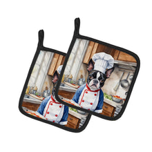 Load image into Gallery viewer, Boston Terrier The Chef Pot Holders - Set of 2 Decorative Kitchen Helpers | Made in the USA