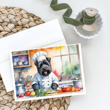 Load image into Gallery viewer, Bouvier des Flandres The Chef Greeting Cards - Blank Note Cards – 8-Pack of Artist-Designed Cards with Envelopes