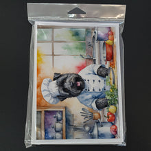 Load image into Gallery viewer, Bouvier des Flandres The Chef Greeting Cards - Blank Note Cards – 8-Pack of Artist-Designed Cards with Envelopes