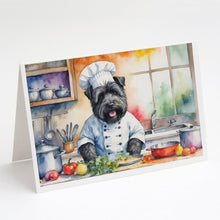 Load image into Gallery viewer, Bouvier des Flandres The Chef Greeting Cards - Blank Note Cards – 8-Pack of Artist-Designed Cards with Envelopes