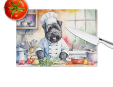 Load image into Gallery viewer, Bouvier des Flandres The Chef Glass Cutting Boards – Durable, Decorative Kitchen Art