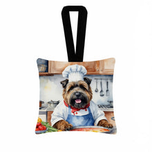 Load image into Gallery viewer, Bouvier des Flandres The Chef Hanging Square Fabric Ornament 3.5 × 3.5