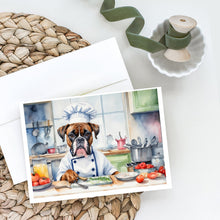 Load image into Gallery viewer, Boxer The Chef Greeting Cards - Blank Note Cards – 8-Pack of Artist-Designed Cards with Envelopes