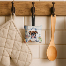 Load image into Gallery viewer, Boxer The Chef Hanging Square Fabric Ornament 3.5 × 3.5