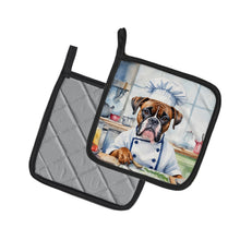Load image into Gallery viewer, Boxer The Chef Pot Holders - Set of 2 Decorative Kitchen Helpers | Made in the USA